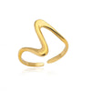 Vintage Geometric Wave Ring