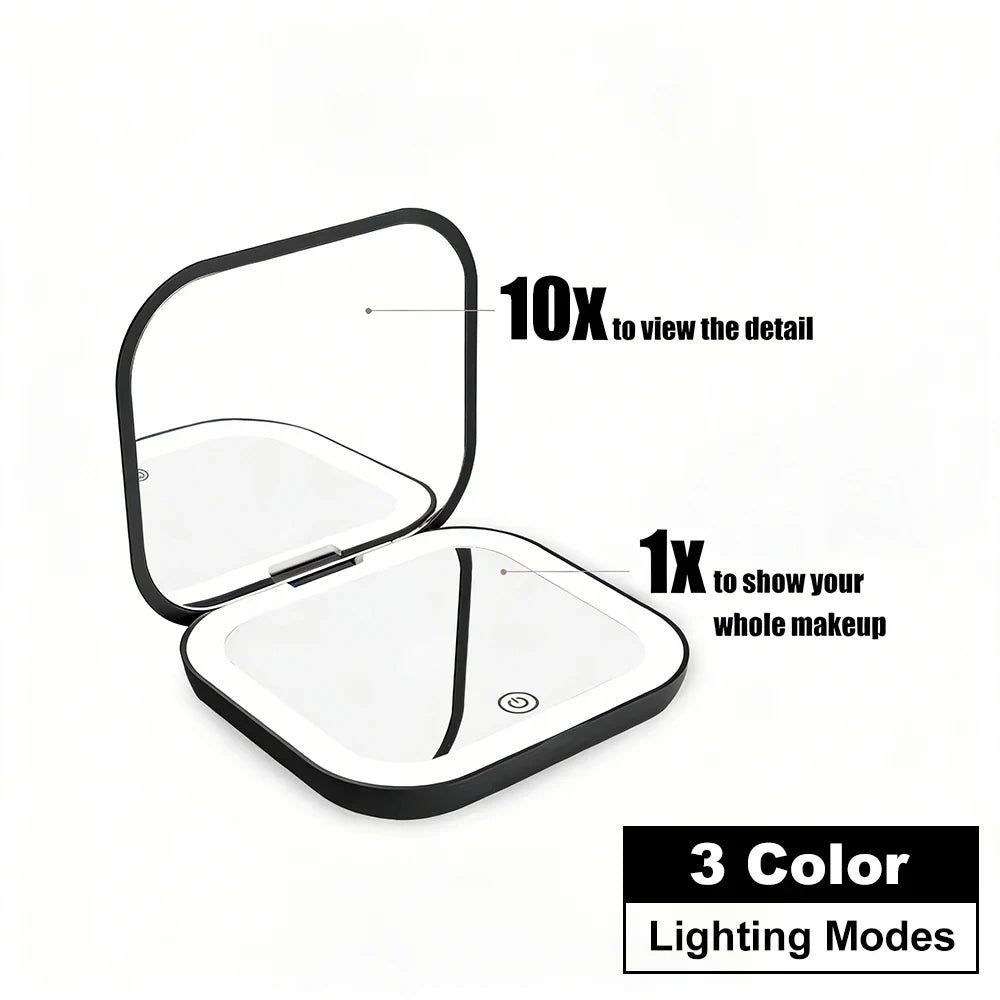 Portable LED Travel Makeup Mirror